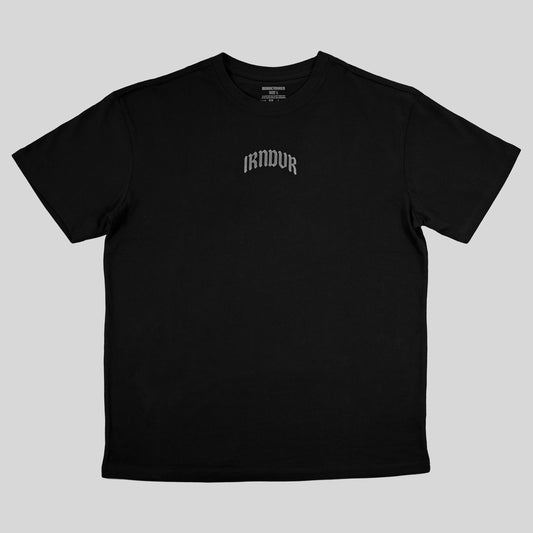 Engraved Oversized Black T-Shirt